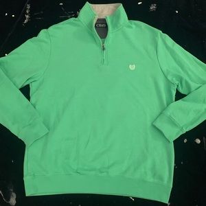 🍀CHAPS Mint Green Heavy Quarter Zip Sweatshirt🍀